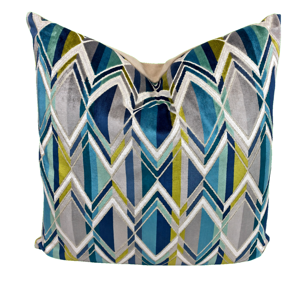 Facet Ocean – 24" × 24" Luxury Square Pillow