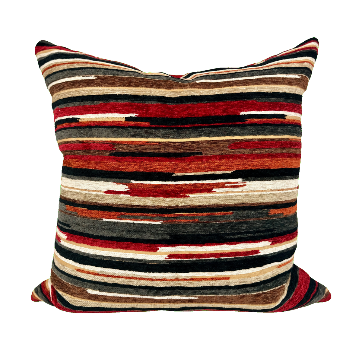 Vivid Cayenne (Double Front) – 24" × 24" Luxury Square Pillow
