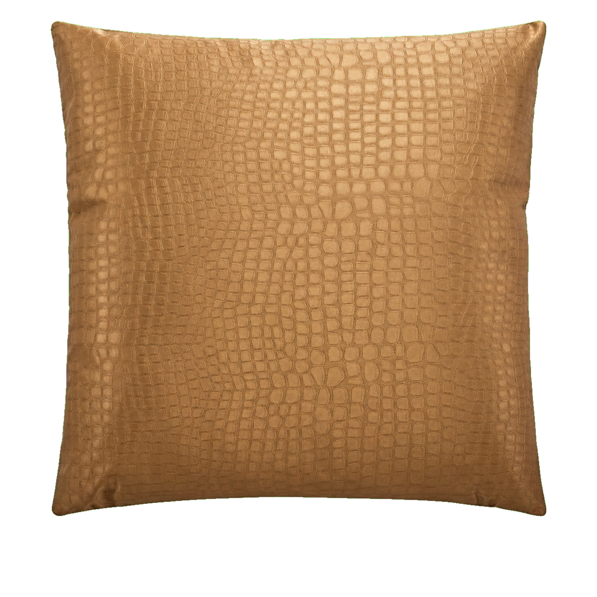 Croc Gold – 24" × 24" Luxury Square Pillow