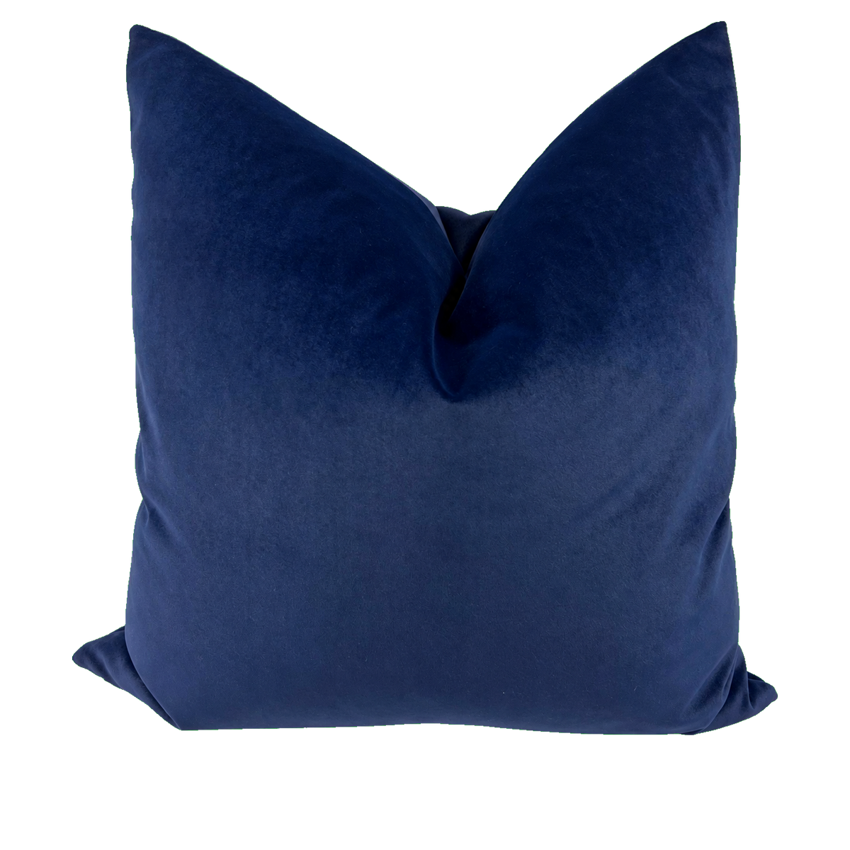 Navy Blue Velvet – 24" × 24" Luxury Square Pillow