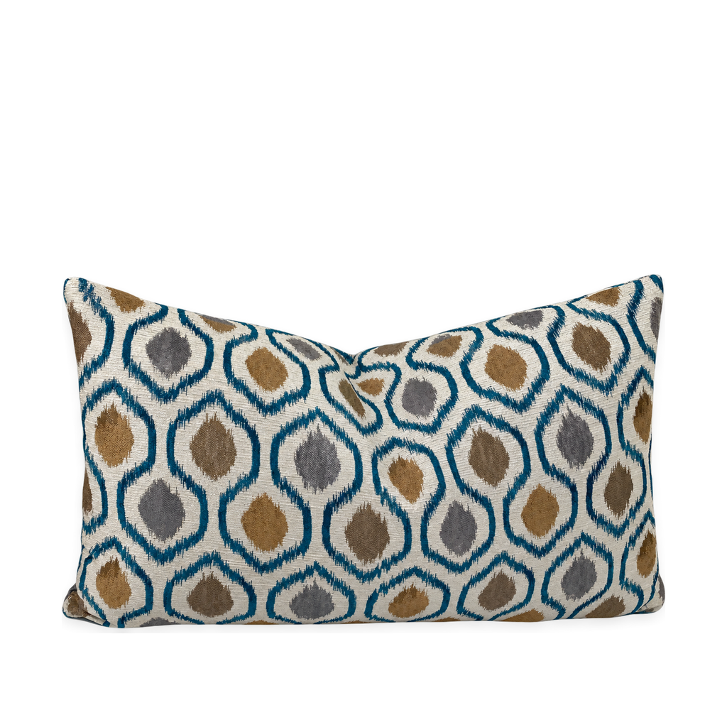 Brandon Turquoise – 24" × 14" Luxury Lumbar Pillow