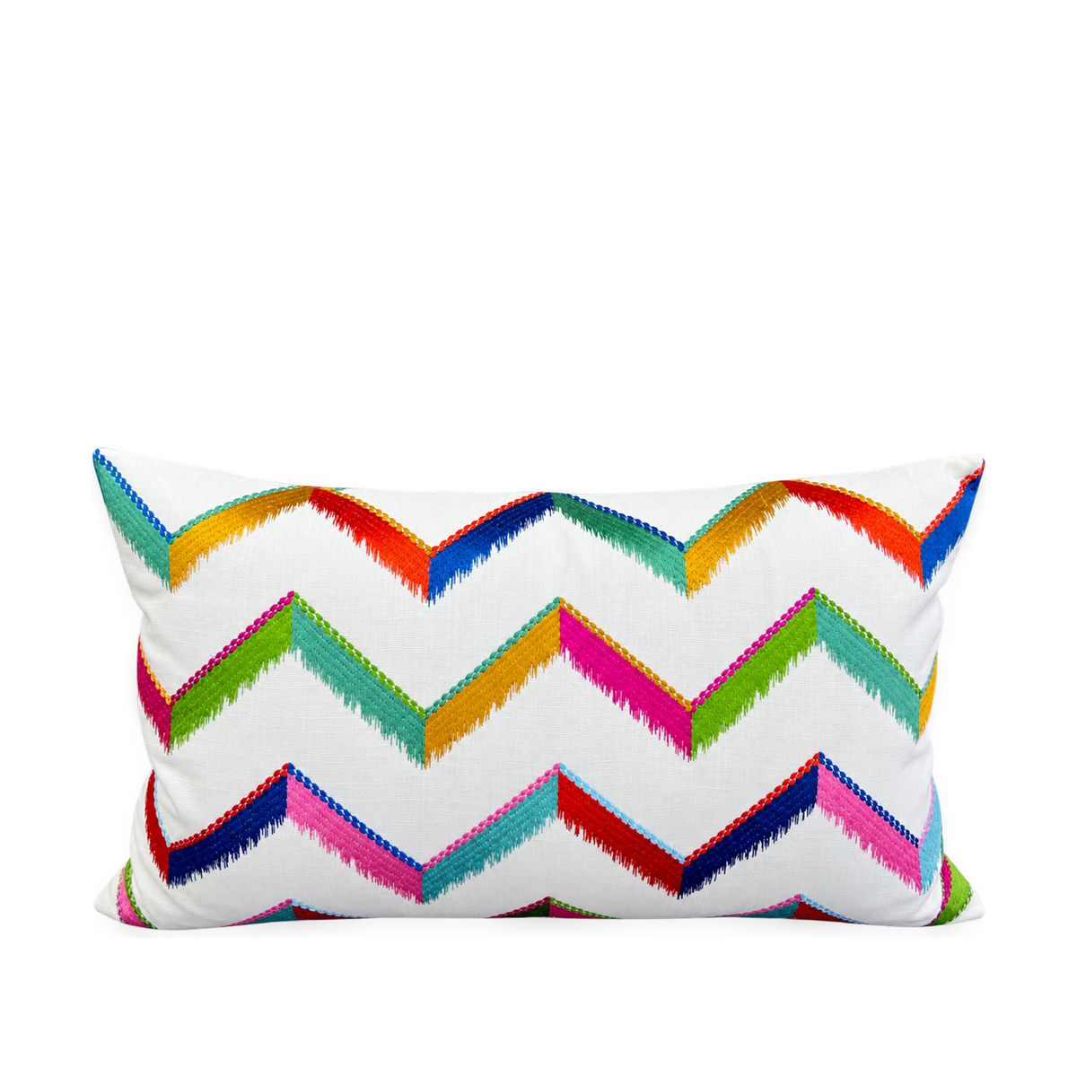 Chevron Confetti – 24" × 14" Luxury Lumbar Pillow
