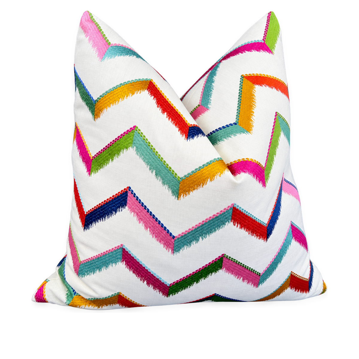 Chevron Confetti – 24" × 24" Luxury Square Pillow