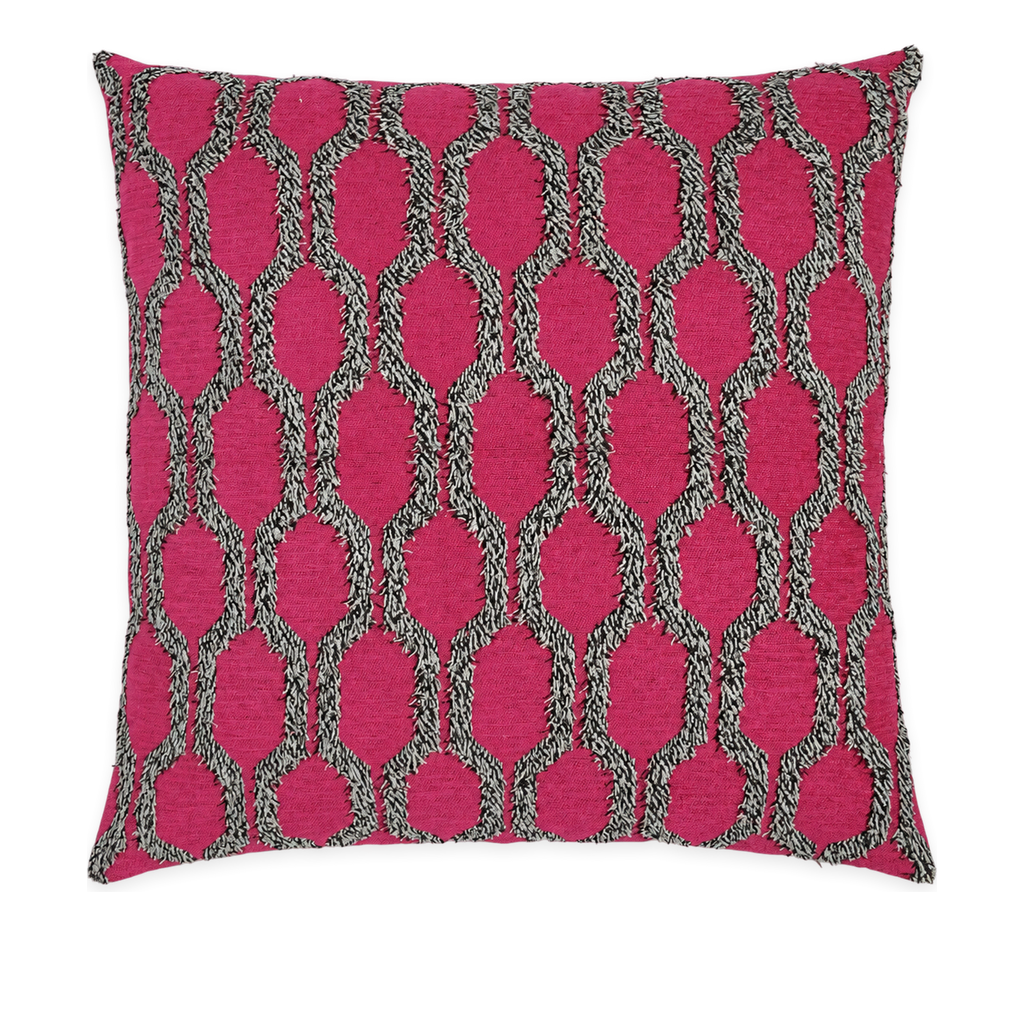 Fringed Fuchsia – 24" × 24" Luxury Square Pillow