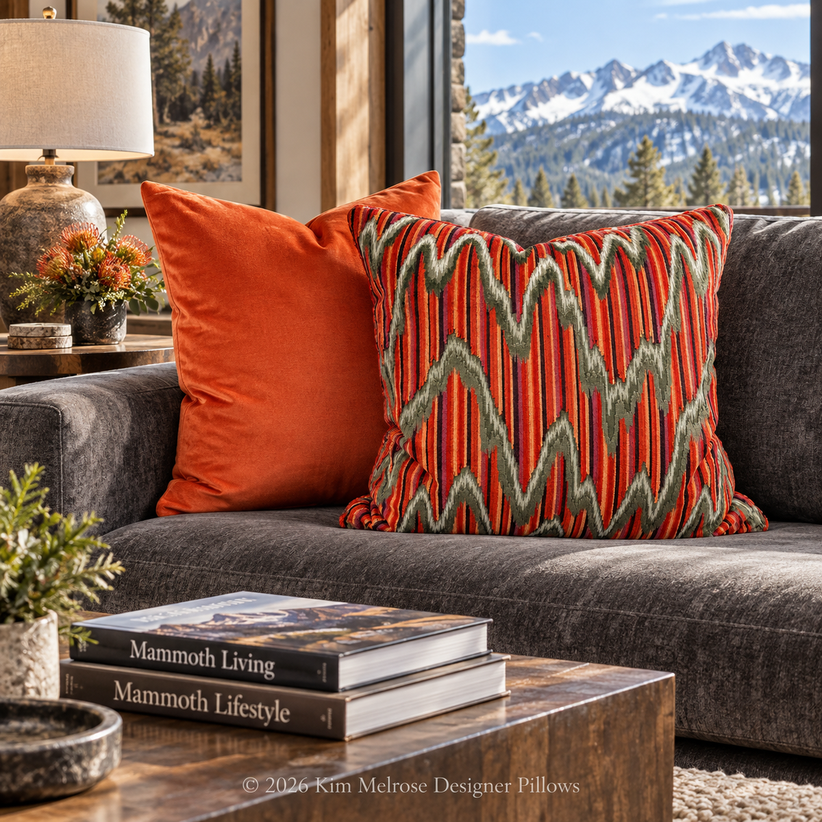 Belvedere Mango – 24" × 24" Luxury Square Pillow
