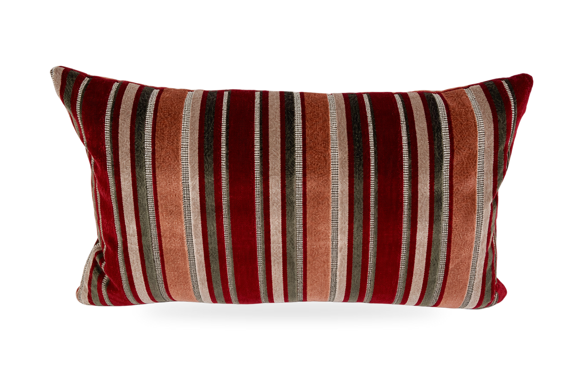 Madison Club Wine – 24" × 14" Luxury Lumbar Pillow