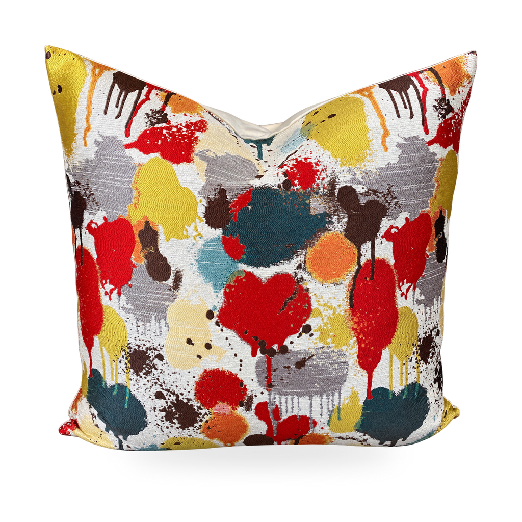 Funfetti Red Cream – 24" × 24" Luxury Square Pillow
