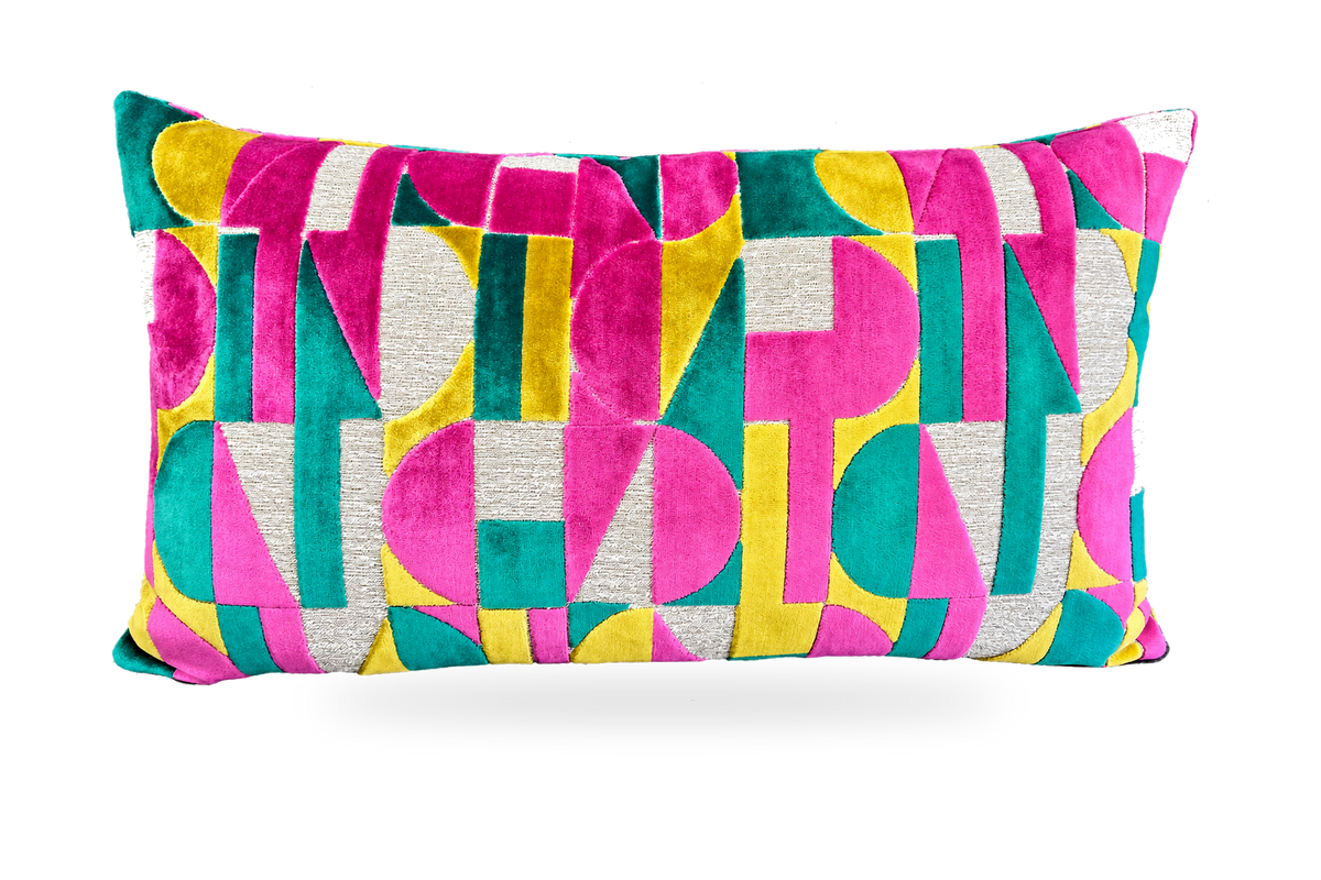Moonstruck Confetti – 24" × 14" Luxury Lumbar Pillow