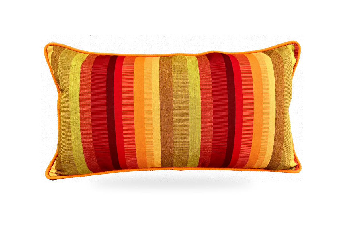 Morocco Stripe – 22" × 12" Luxury Outdoor Lumbar Pillow