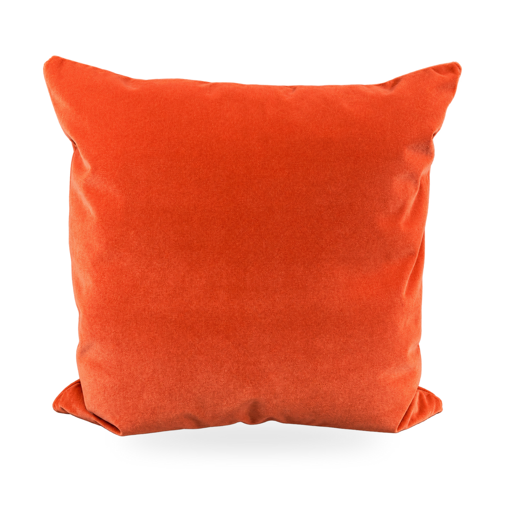 Paprika Mohair – 24" × 24" – Luxury Square Pillow