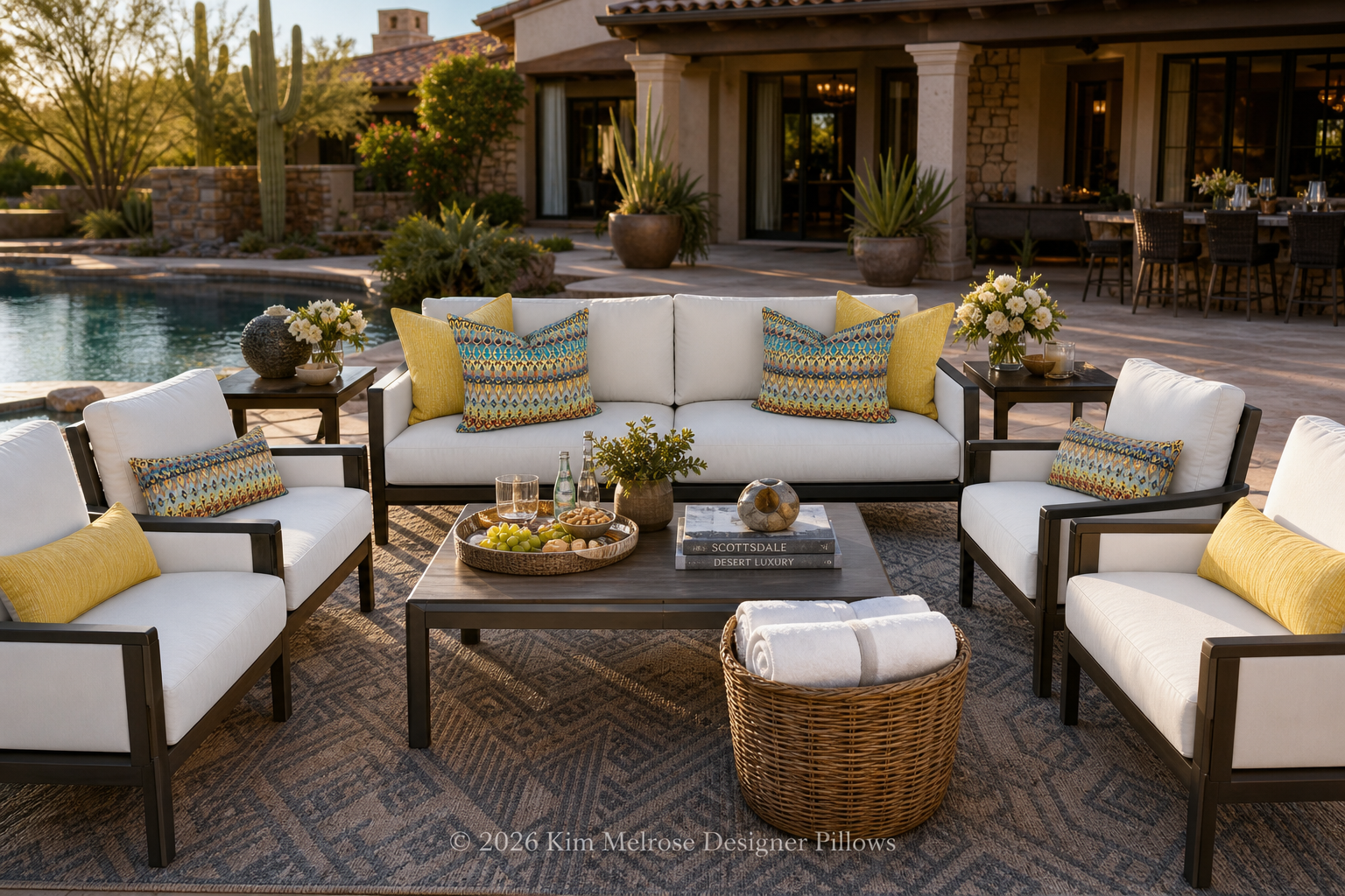Luxury Outdoor Lumbar Pillow – 22" × 12" – Fiddledidee Gold
