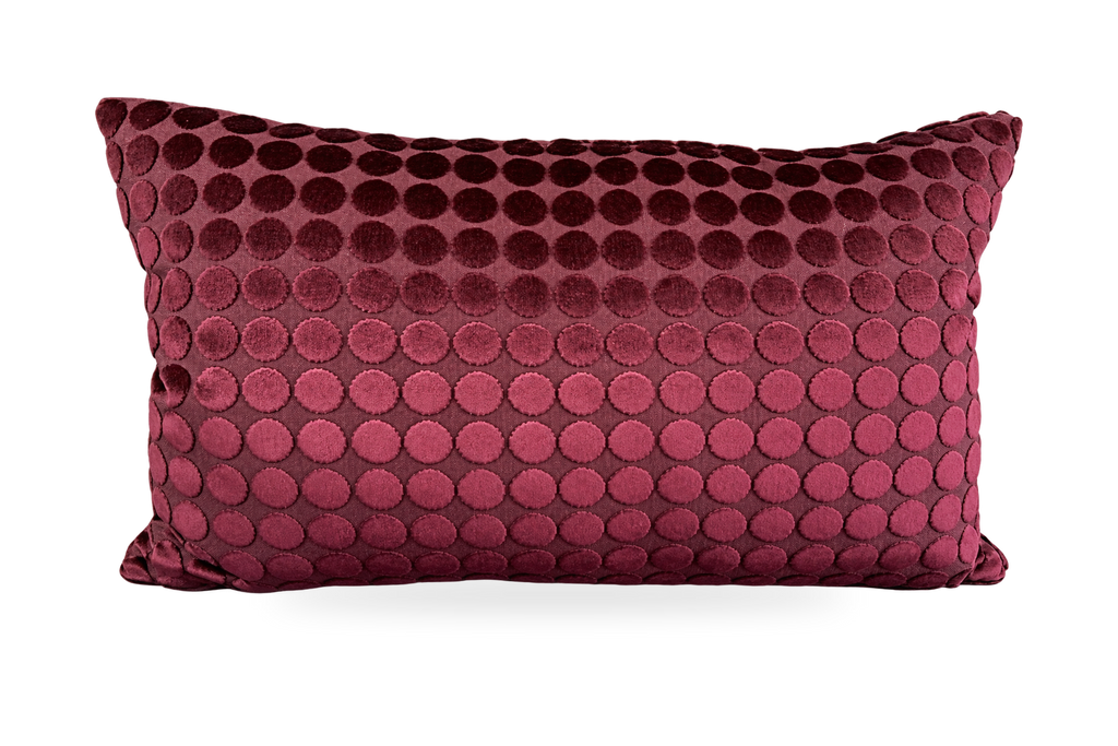 Sophisticate Burgundy – 24" × 14" Luxury Lumbar Pillow