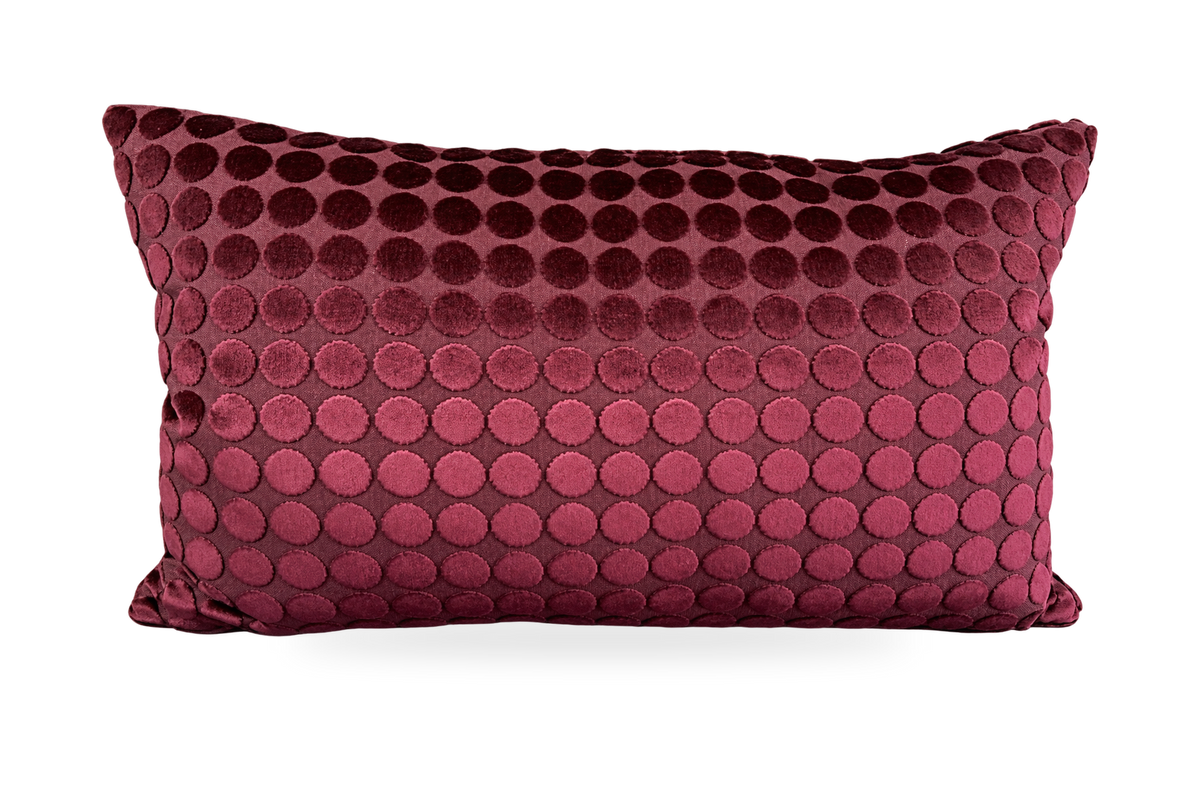Sophisticate Burgundy – 24" × 14" Luxury Lumbar Pillow