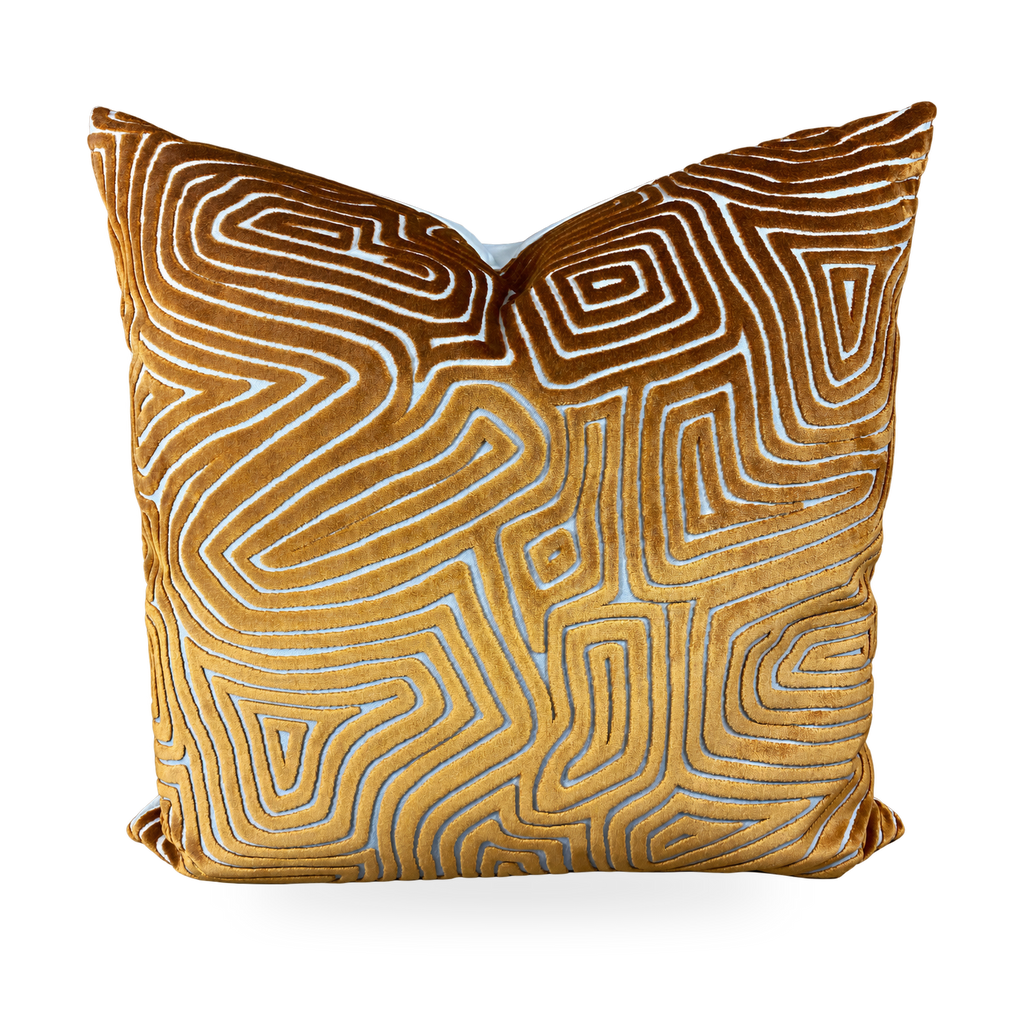 Vertigo Rust – 24" × 24" Luxury Square Pillow