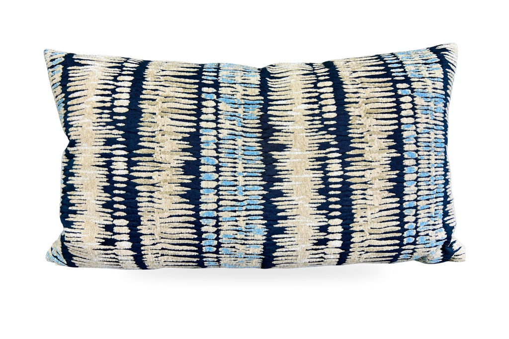 Zorro Indigo – 24" × 14" Luxury Lumbar Pillow