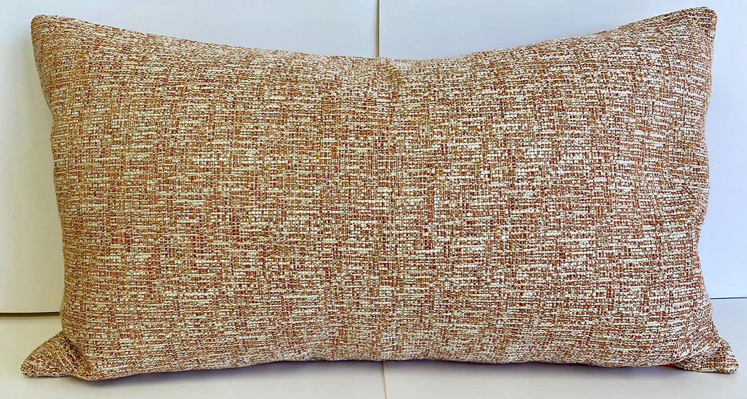 Luxury Lumbar Pillow - 24" x 14" - Orange Zest