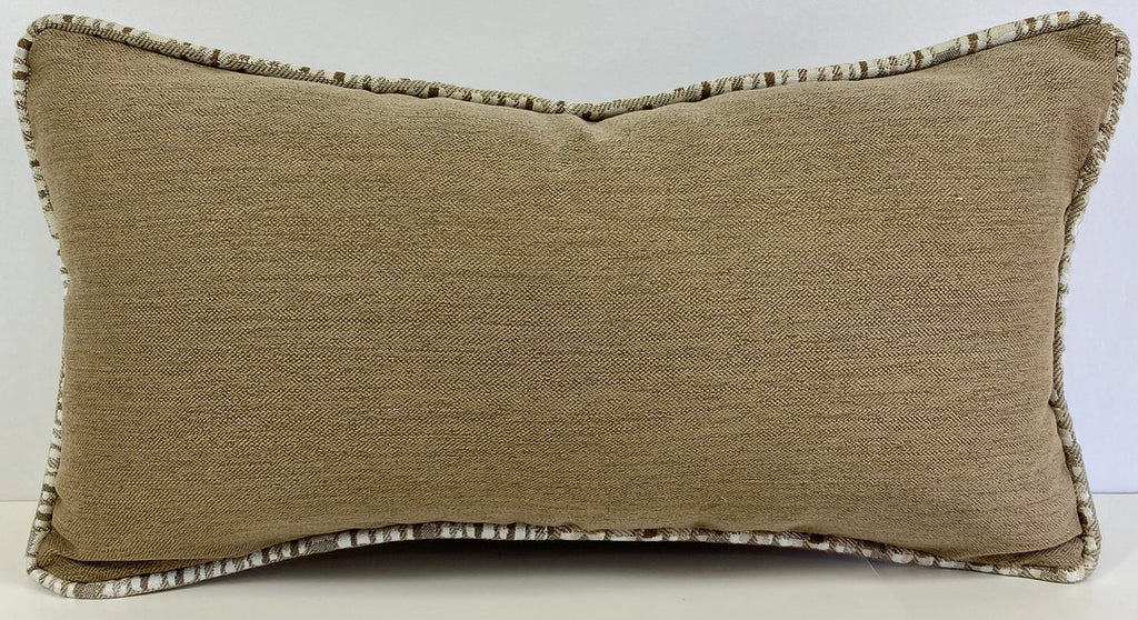 Luxury Outdoor Lumbar Pillow - 22" x 12"- Brighton Sand
