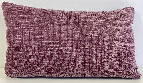 Luxury Lumbar Pillow - 24" x 14" - Azaad-Solid; Mauve textured pillow