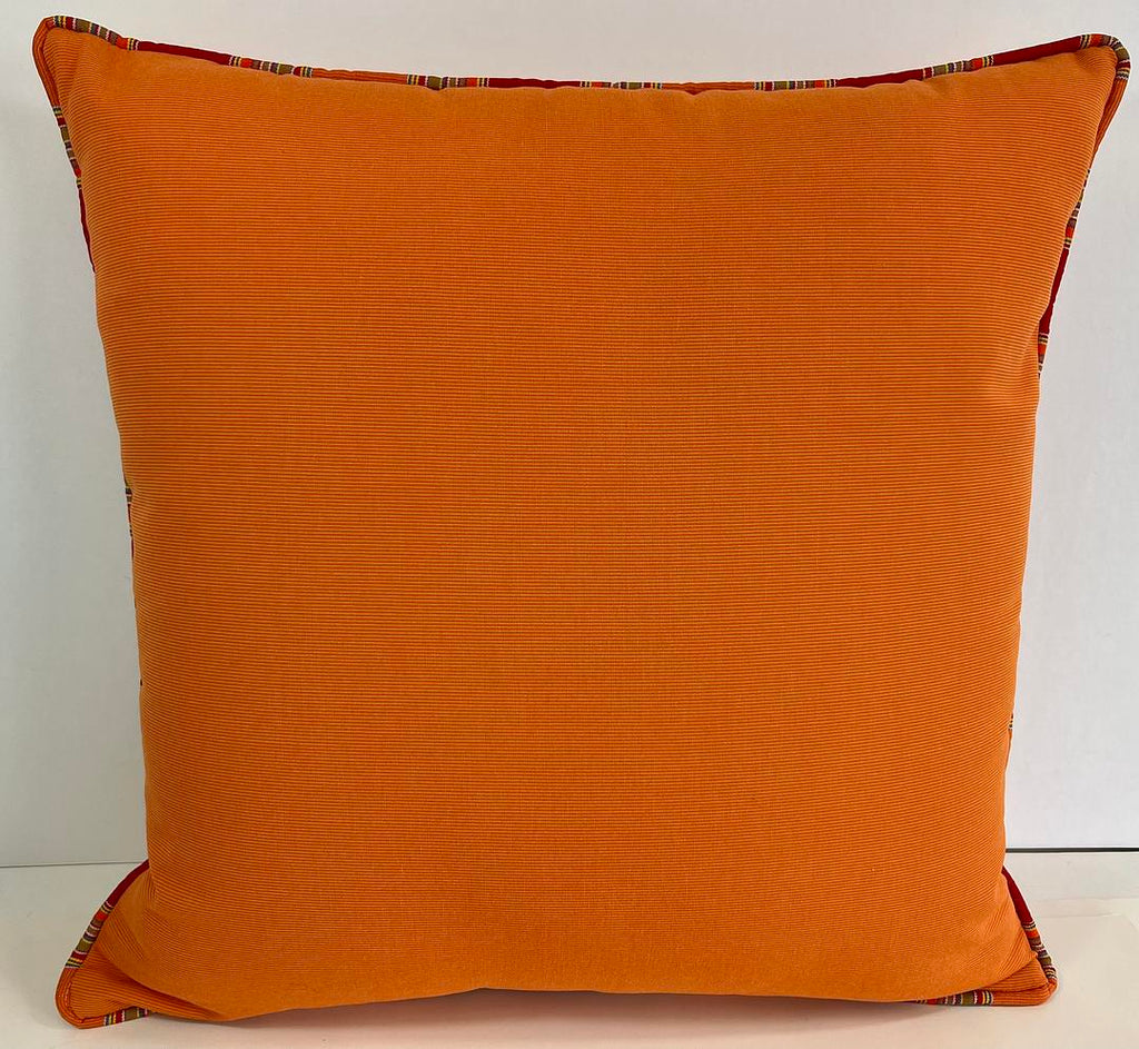 Luxury Outdoor Pillow - 22" x 22" - Hyannis Port - Orange