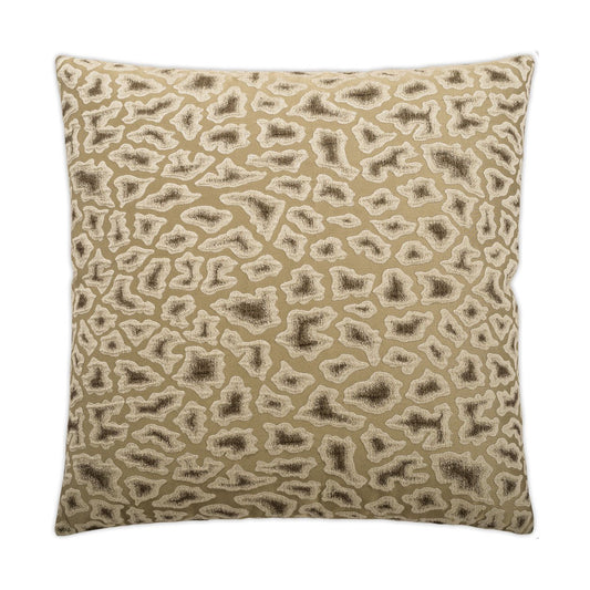 Luxury Pillow - 24" x 24" - Cabenet Sand; Sand & taupe color animal print chenille