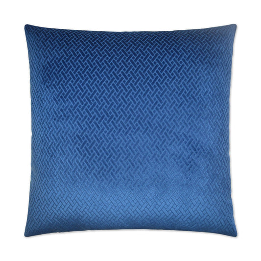 Luxury Pillow - 24” x 24” - Flex Blue; Brilliant blue solid fabric with a basketweave pattern