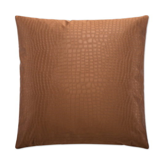 Luxury Pillow - 24” x 24” - Croc Copper