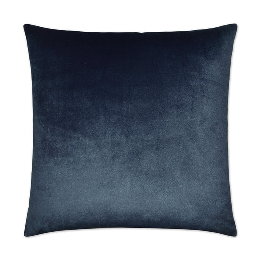 Luxury Pillow - 24” x 24” - Belvedere Azure; Azure blue color in a soft solid velvet fabric