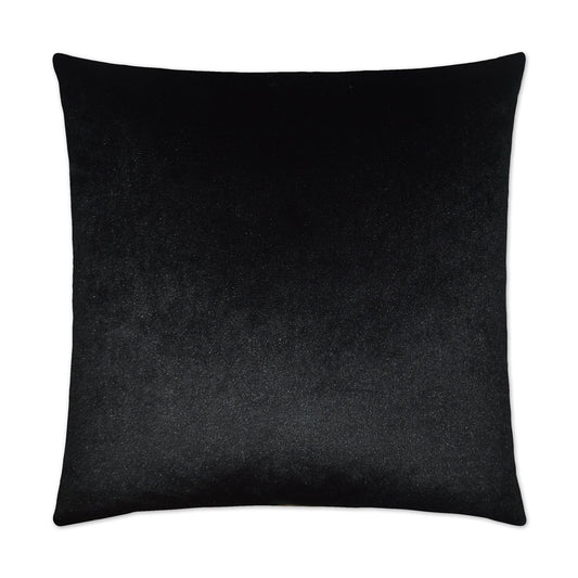 Luxury Pillow - 24” x 24” - Belvedere Black; Black solid in a creamy smooth velvet fabric