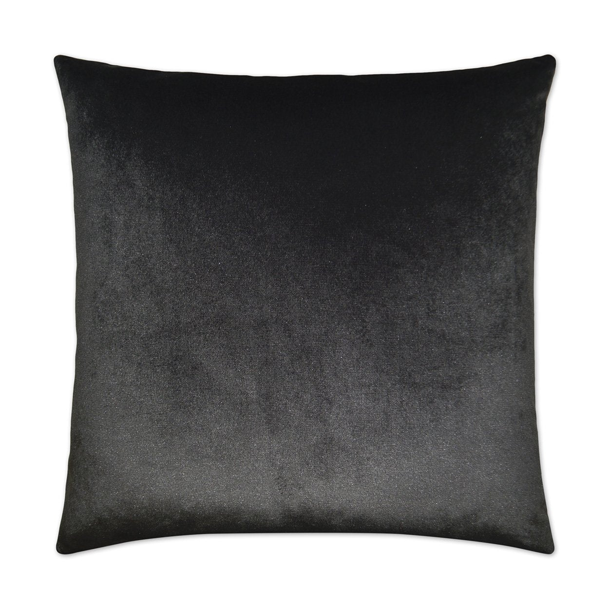 Luxury Pillow - 24” x 24” - Belvedere Charcoal; Charcoal gray solid in a creamy soft velvet fabric