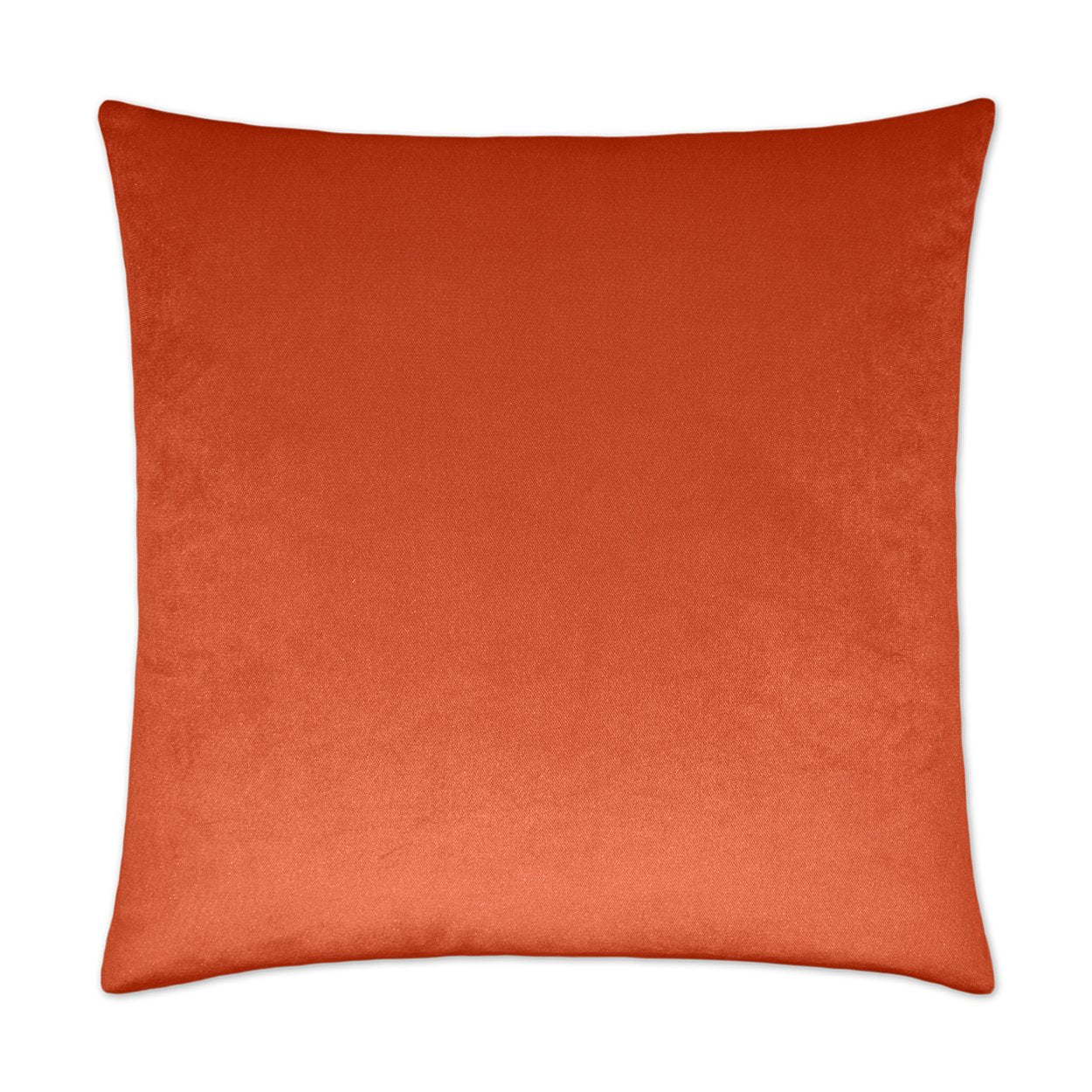 Luxury Pillow - 24” x 24” -Belvedere Mango; Bright Orange solid in a creamy smooth velvet fabric