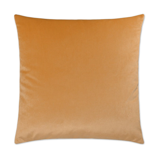 Luxury Pillow - 24” x 24” - Belvedere Satsuma; Peach color solid in a creamy smooth velvet fabric