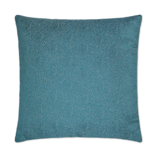 REDUCED TO CLEAR  Luxury Pillow -  24" x 24" -  Whimsical Teal; Glistening fabric of teal with tiny silver bumps