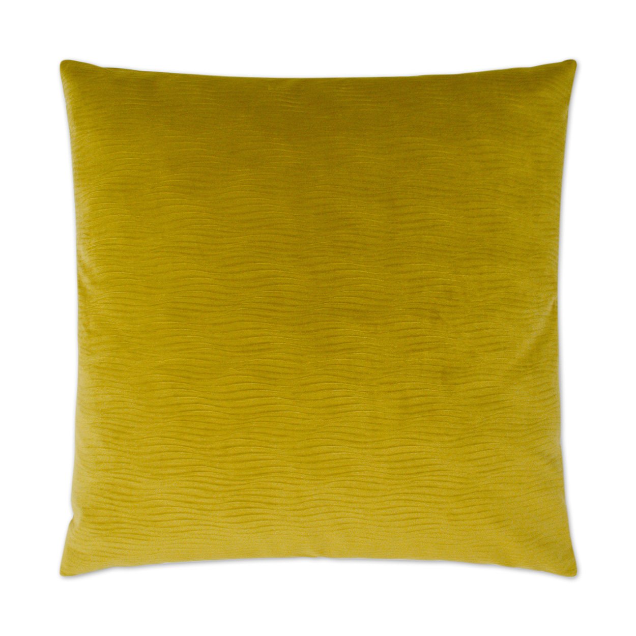 Luxury Pillow - 24” x 24” - Stream Chartreuse; Chartreuse color solid in a soft wavey jacquard fabric