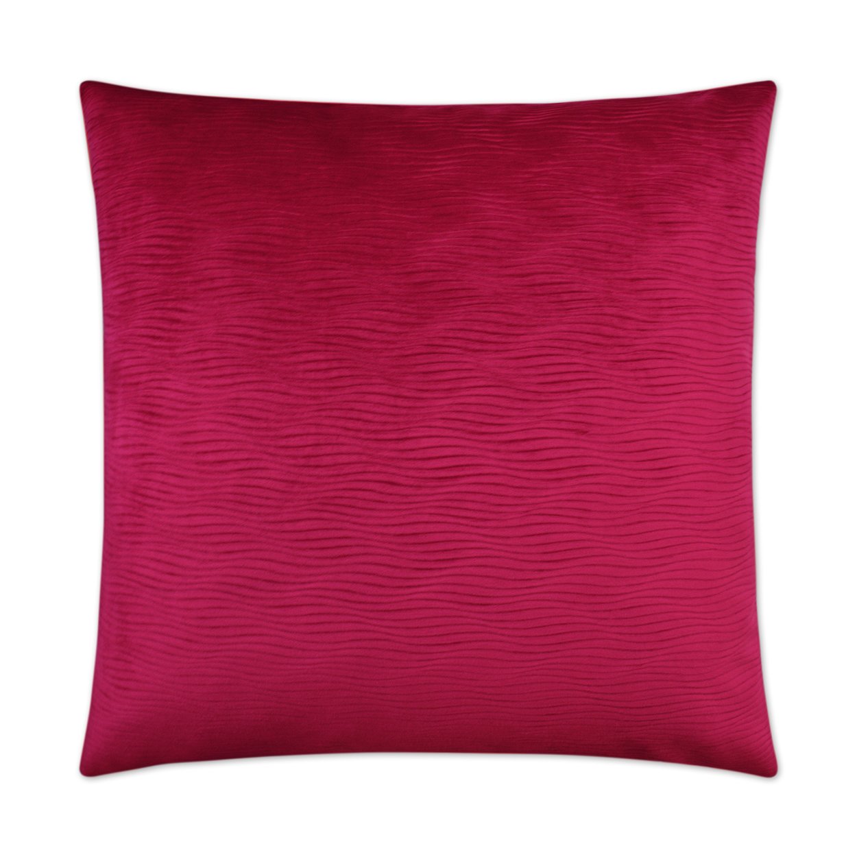 Luxury Pillow - 24” x 24” - Stream Fuchsia; Brilliant fuchsia in a soft wavey patterned fabric