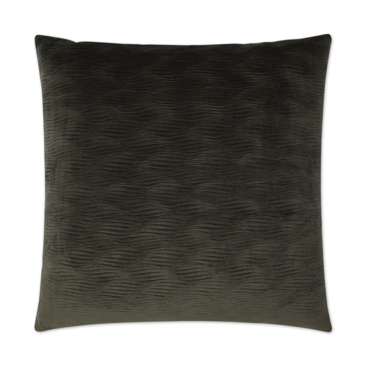 Luxury Pillow - 24” x 24” - Stream Granite; Solid dark gray in a smooth wavy pattern