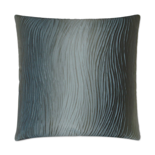 Luxury Pillow - 24” x 24” - Rhythm Aqua; Varying shades of blue in a luxurious wavey fabric