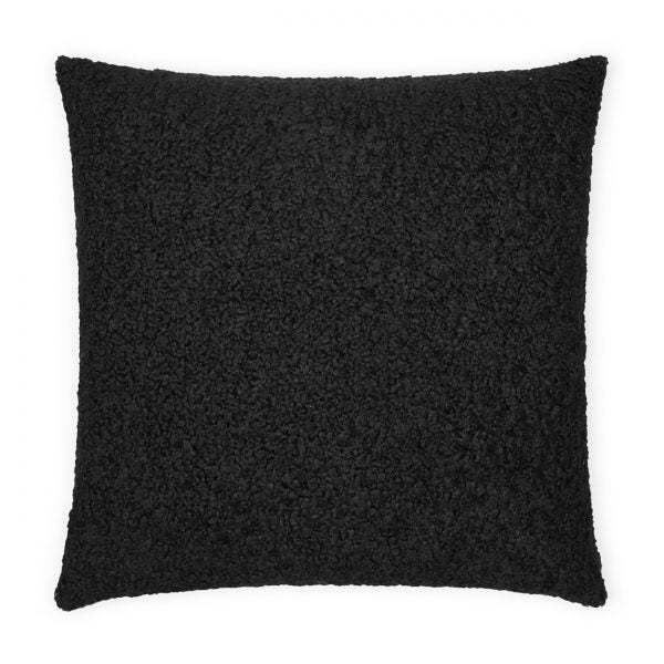 Luxury Pillow -  24" x 24" - Poodle-Jet; Black poodle like fur