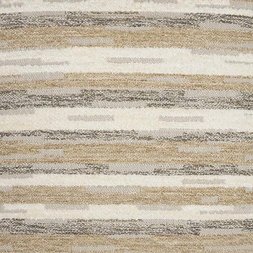 Luxury Pillow - 24" x 24" -  Barrio; Textured woven stripes of tan cream and light grey