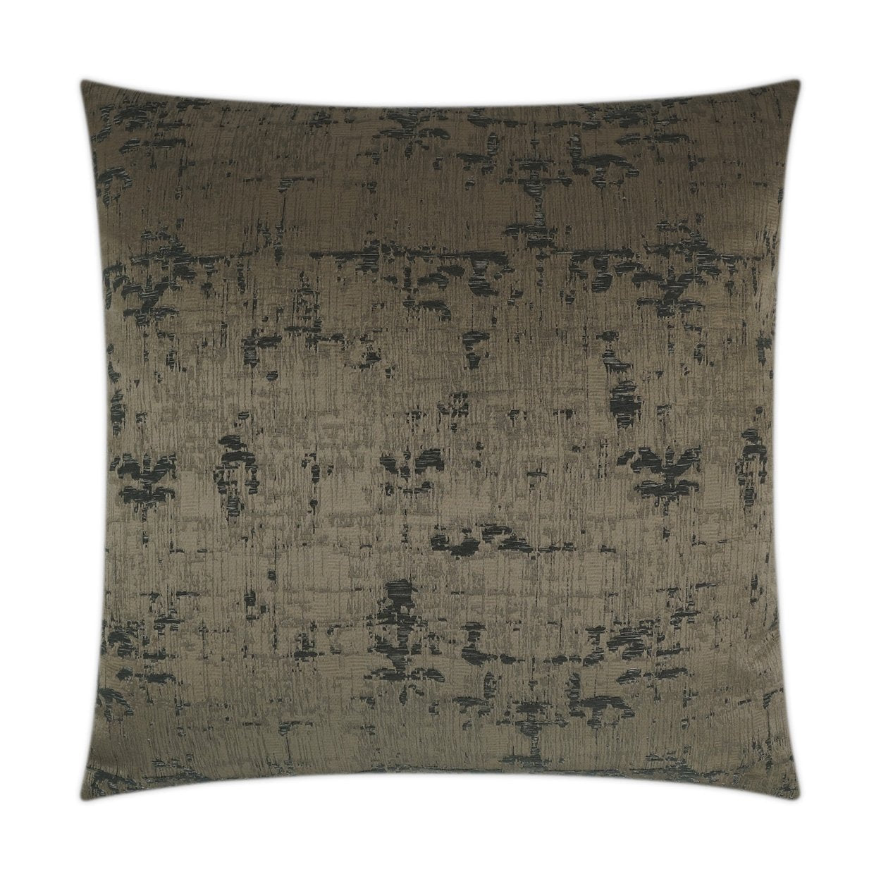 Luxury Pillow - 24” x 24” - Ava Truffle; Bronze texture over dark gray background in an abstract pattern