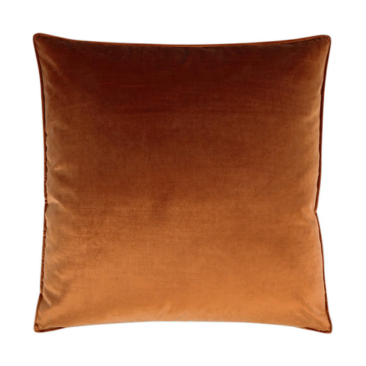 Luxury Pillow - 24" x 24" - Iridescence-Orange & Silver; Glimmering copper colored velvet with a glimmering ivory velvet back