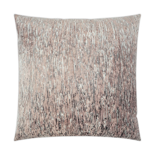 Luxury Pillow -  24" x 24" -  Yanbu-Blush; A rain of blush pink and whites run down the pillow front and back.