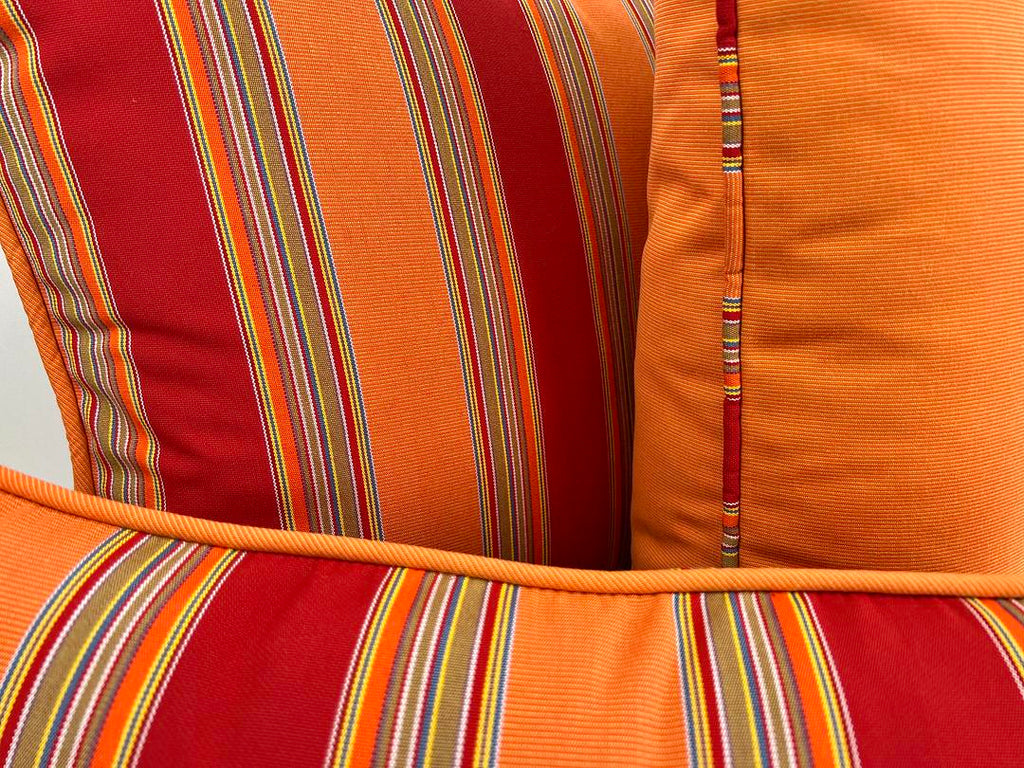 Luxury Outdoor Pillow - 22" x 22" - Hyannis Port Stripe