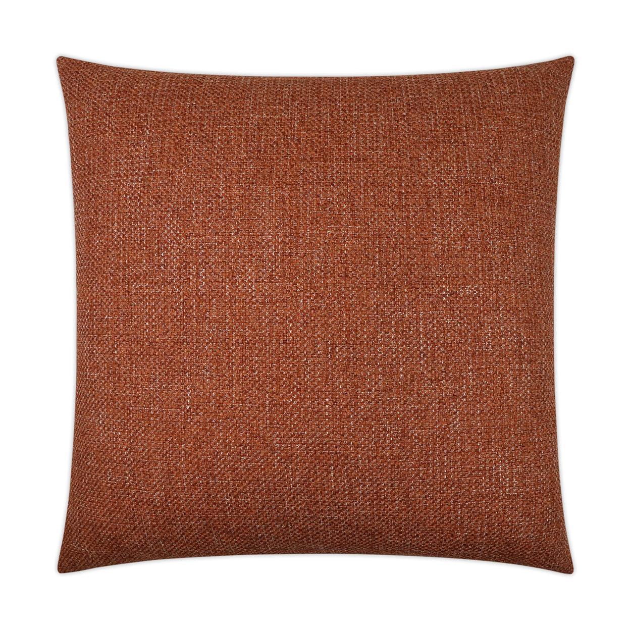 Luxury Pillow - 24" x 24" - Prelude-Papaya; Textural solid of rust/orange