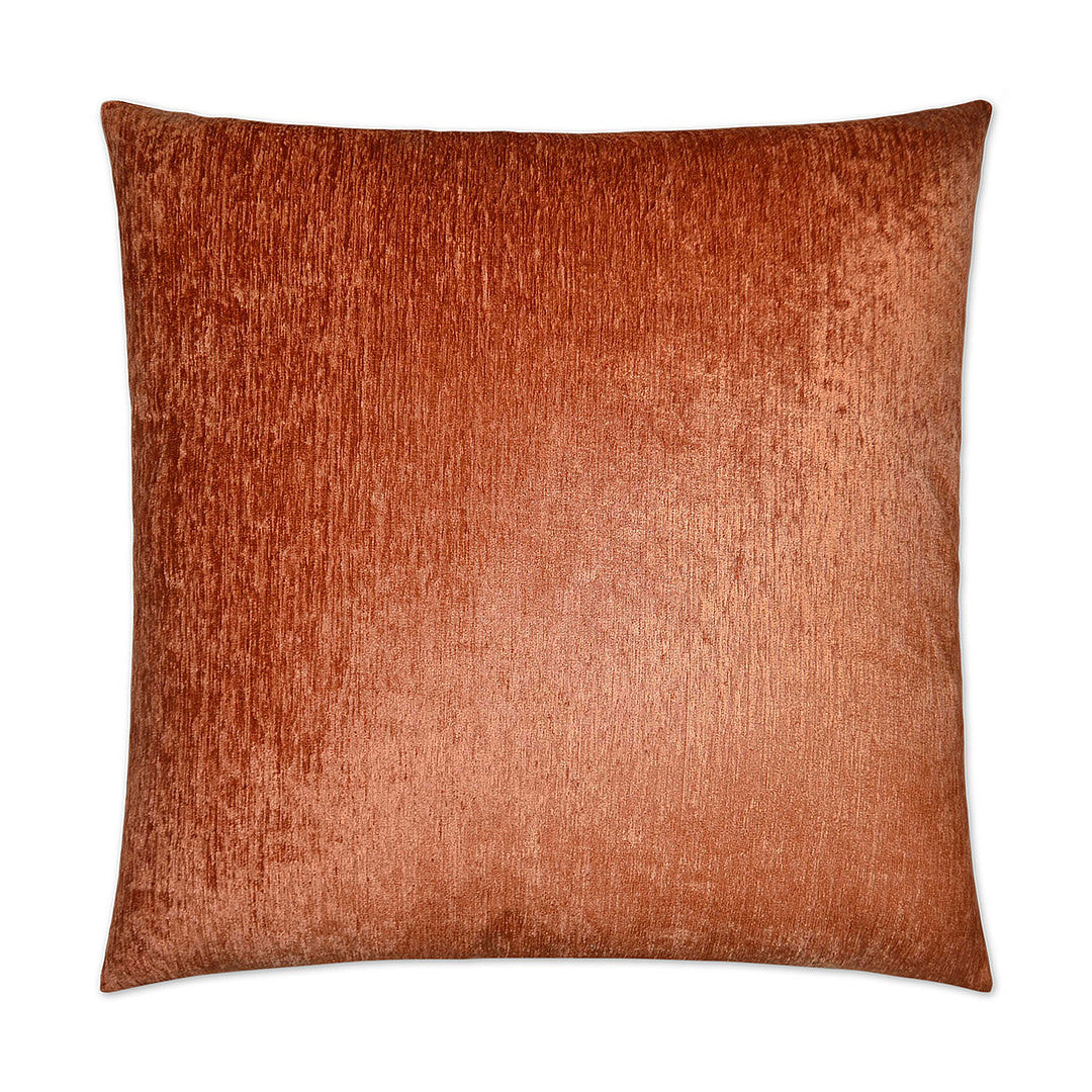 Luxury Pillow -  24" x 24" - Empress Cassandra; Orange chenille woven into a striate