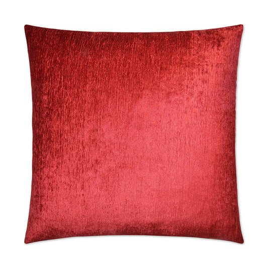 Luxury Pillow -  24" x 24" - Empress Cassandra; Red chenille woven into a striate