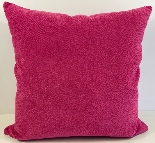 Luxury Pillow -  24" x 24" - Pasadena - Pink; Hail spotted velvet