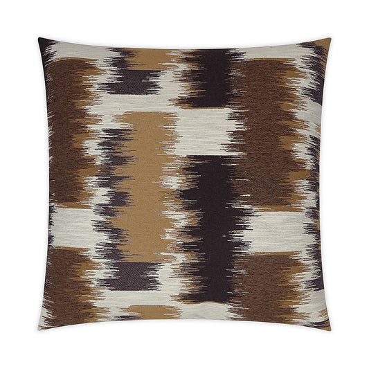 Luxury Pillow -  24" x 24" -  Nila Max Caramel; Caramel, brown and black scrubbed together on a stone ground