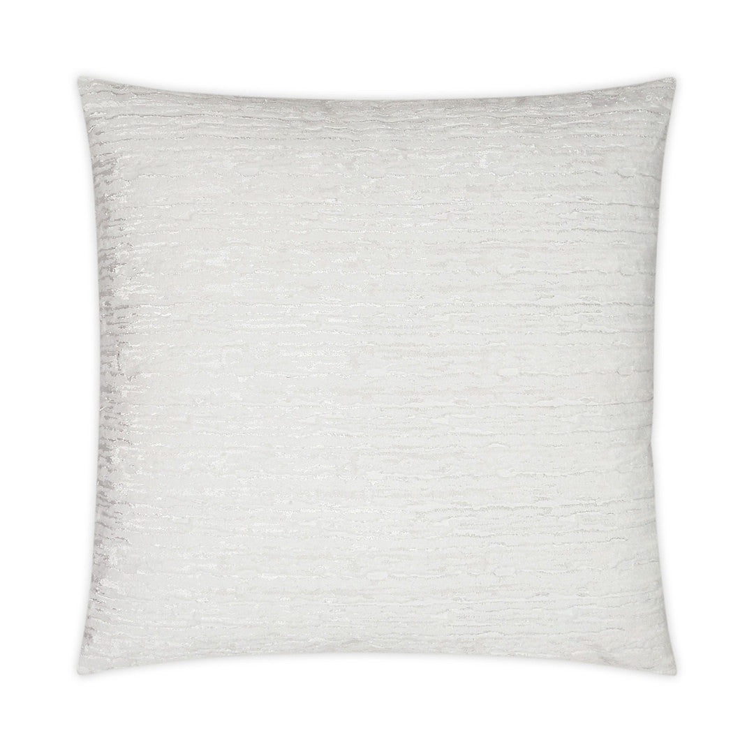 Luxury Lumbar Pillow - 24" x 14" -  Wake Coconut; A very soft fabric of clean pure white, catching the light to give depth to the color.