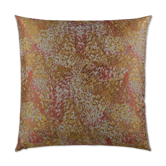 Luxury Pillow - 24" x 24" - Lupita-Fiesta;The tones of autumn leaves with a gold thread running through