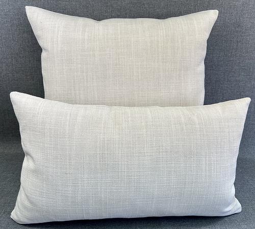 Luxury Lumbar Pillow - 24" x 14" - Belvedere Linen Tea Stained Colored Velvet